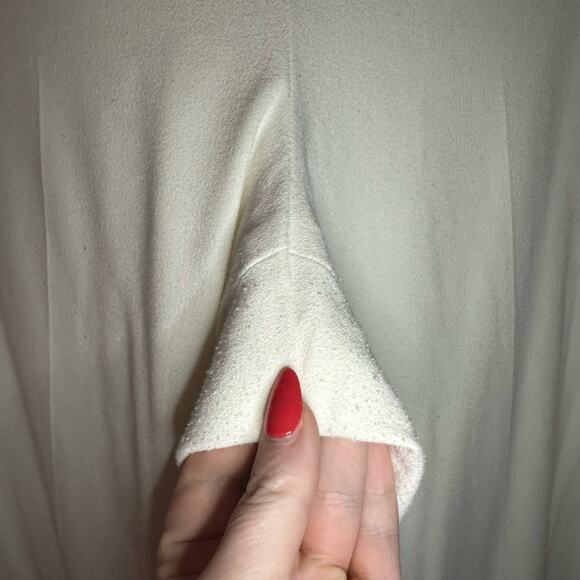 Coldwater Creek Wide Leg Trousers Size L/14 in Cream - Picture 3 of 9